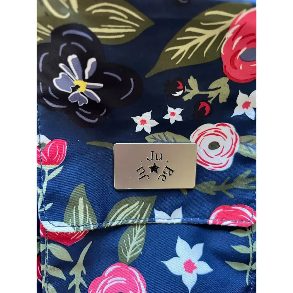 Ju-Ju-Be Navy Floral Mini Backpack Diaper Bag 13.5in